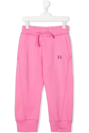 Dsquared2 Logo-embroidered cotton track pants - Pink