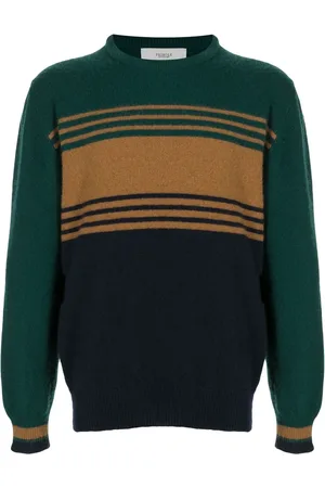 PRINGLE OF SCOTLAND Striped panelled wool jumper