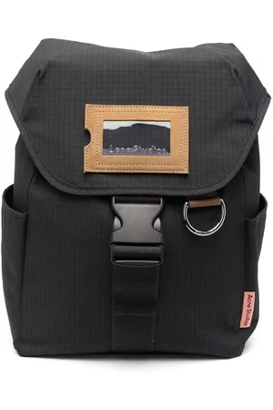 Acne Studios Rucksacks - Logo-patch ripstop backpack - Black