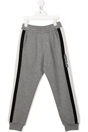 Moncler Logo intarsia-knit track pants - Grey