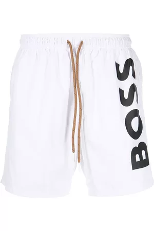 HUGO BOSS Men Swim Shorts - Octopus logo swim shorts - White
