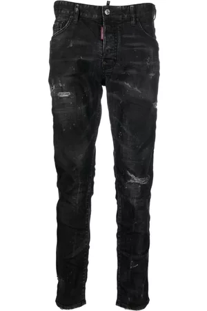 Dsquared2 Men Slim Jeans - Slim-fit distressed jeans - Black