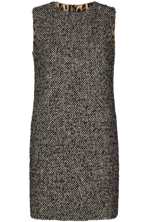Dolce & Gabbana Tweed sleeveless shift dress - Grey