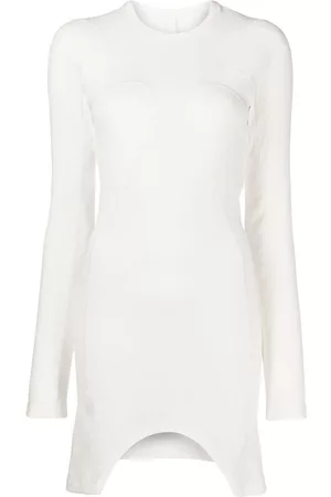 DION LEE Ribbed mini shift dress - White