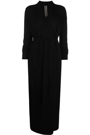 Rick Owens Women Casual Dresses - V-neck cashmere dress - Black