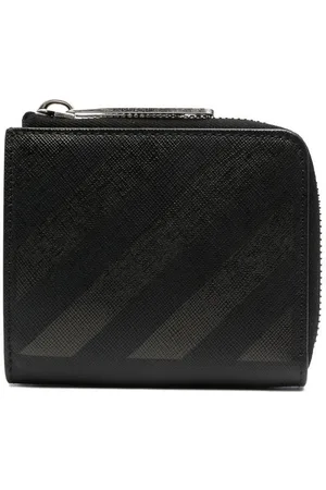 Off-White Diag-stripe Leather Wallet - Black