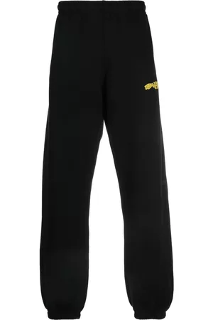 OFF-WHITE Men Sweatpants - Diag-Stripe logo-print track pants - Black