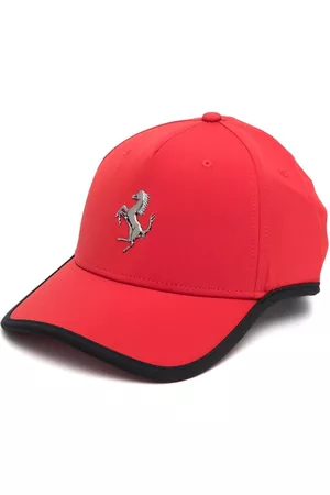 FERRARI Caps - Logo-plaque detail baseball cap - 98 RED