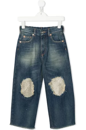 Maison Margiela Patch-detail wide-leg jeans - Blue