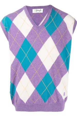 PRINGLE OF SCOTLAND Argyle Sweaters - Argyle-pattern sleeveless jumper - Multicolour
