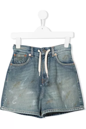 Maison Margiela Boys Shorts - Drawstring waist denim shorts - Blue