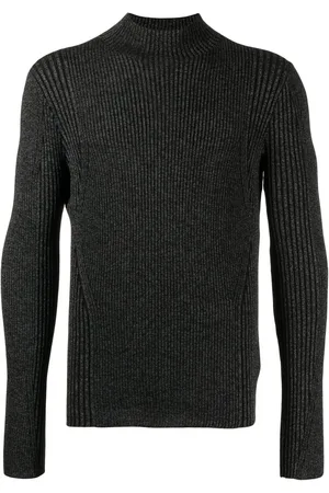 DION LEE Mock neck ribbed-knit jumper