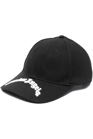 Palm Angels Men Caps - Logo-embroidered baseball cap - Black