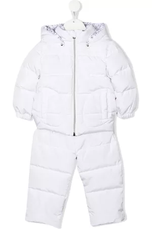 HERNO Ski Suits - Hooded padded snowsuit - White