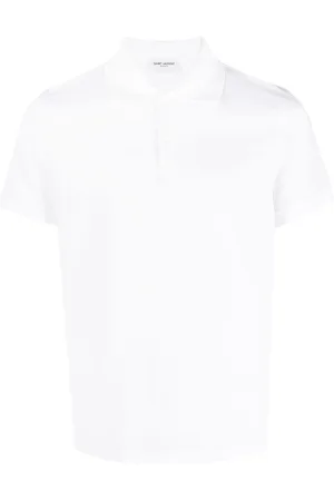 Saint Laurent Logo-embroidered short-sleeved polo shirt