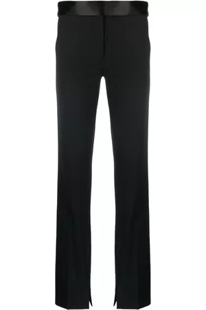 Stella McCartney Satin-waistband detail trousers - Black