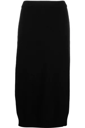 Moncler Knitted straight skirt - Black