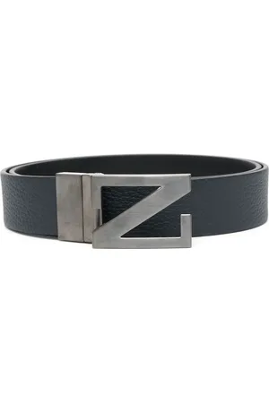 Ermenegildo Zegna Logo-buckle leather belt