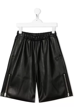 Maison Margiela Faux-leather knee-length shorts - Black