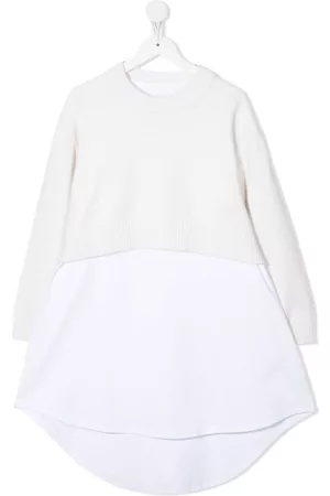 Maison Margiela Long-sleeve knitted jumper dress - White