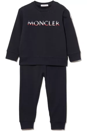 Moncler Logo print tracksuit set - Blue