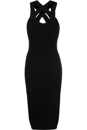 Patou Criss-cross straps midi dress