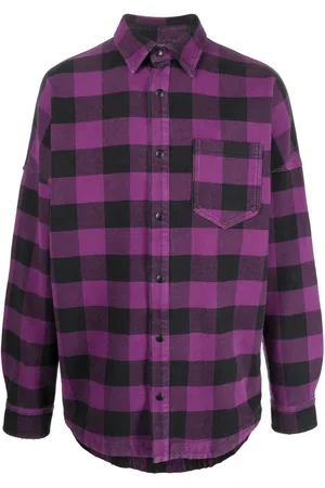 Palm Angels Logo-print checked shirt