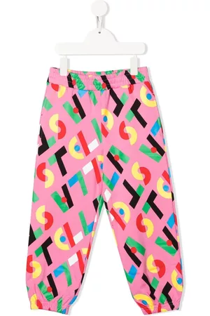 Stella McCartney Sweatpants - Logo-print cotton track pants - Pink