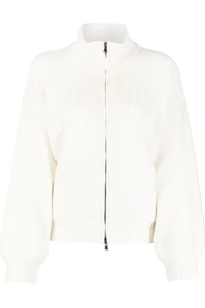 PRINGLE OF SCOTLAND Ribbed-knit zip-up jacket