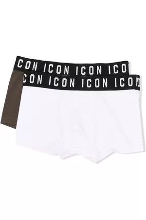 Dsquared2 Boys Boxer Shorts - Two-pack Icon boxer briefs - White