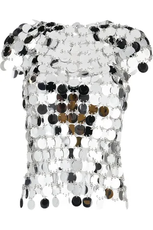 Paco rabanne Metallic-disks short-sleeved top