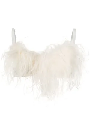 Gilda & Pearl Feather-detail Esme bra
