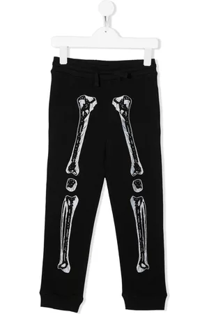 Stella McCartney Sports Pants - Skeleton print tracksuit bottoms - Black