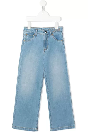 Chloé Straight Jeans - Logo-embroidered straight-leg jeans - Blue