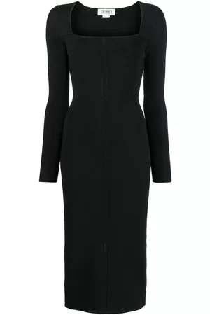 Victoria Beckham Women Bodycon Dresses - Fitted square-neck dress - Black
