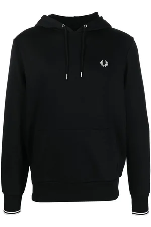 Fred Perry Embroidered-logo detail hoodie