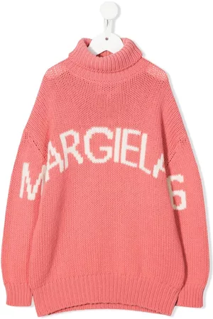 Maison Margiela Girls Sweaters - Intarsia-knit roll-neck jumper - Pink