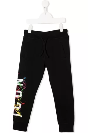 Dsquared2 Boys Sweatpants - Icon splatter track pants - Black