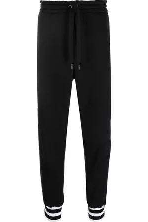 Dolce & Gabbana Logo-patch side-stripe sweatpants - Black