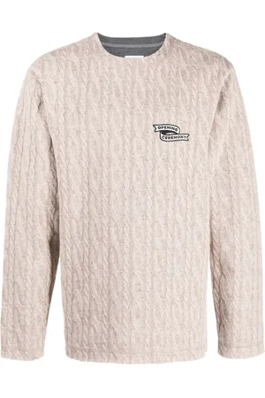 Opening Ceremony Embroidered-logo cable-knit jumper