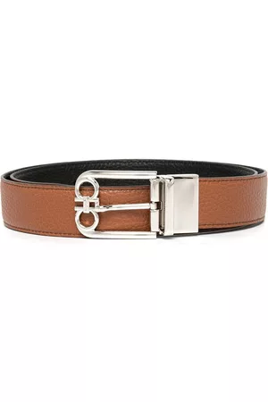 Salvatore Ferragamo Men Belts - Reversible Gancini-buckle belt - Brown