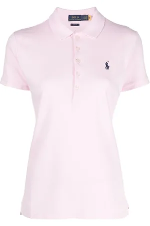 Lauren Ralph Lauren Women's Beaded-Crest Piqué Polo Shirt - Macy's