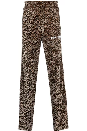 Palm Angels Leopard-print track pants - Brown