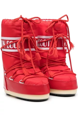 Moon Boot Boots - Logo-print detail ski boots - Red