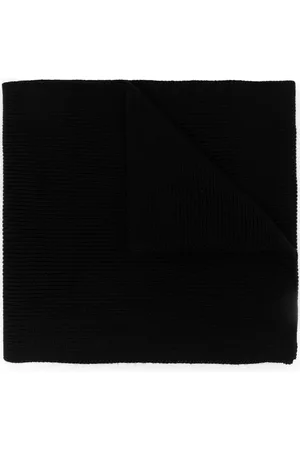 Moncler Men Scarves - Logo-appliqué scarf - Black