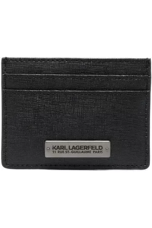 Karl Lagerfeld Men Wallets - Klassic logo-plaque cardholder - Black