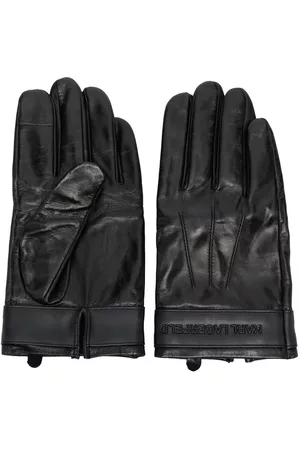 Karl Lagerfeld Men Gloves - K/Essential leather gloves - Black