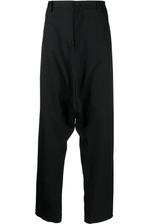 Sulvam Drop-crotch wool trousers