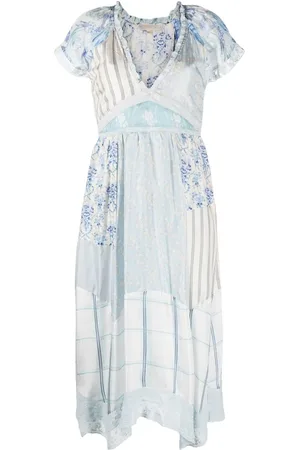 LOVESHACKFANCY Patchwork midi dress