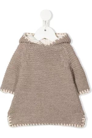 BONPOINT Tops - Hooded alpaca wool knit top - Neutrals